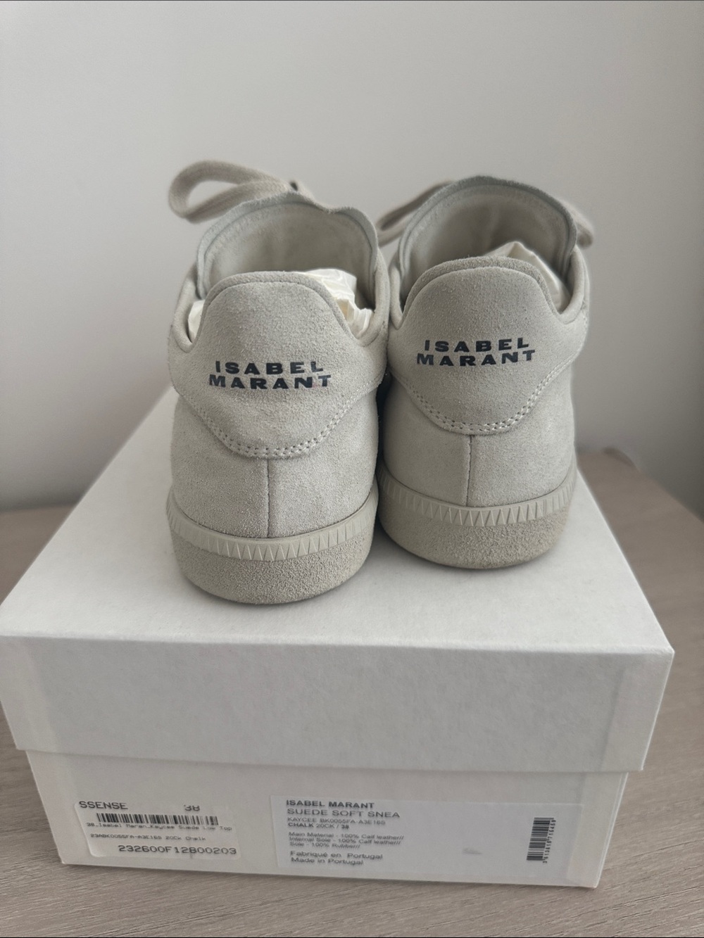 Isabel Marant suede soft sneaker chalk size 38 - Picture 3 of 5